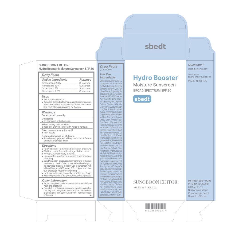 SUNGBOON EDITOR Hydro Booster Sunscreen SPF 30 – Lightweight Hydration, No White Cast (50ml)