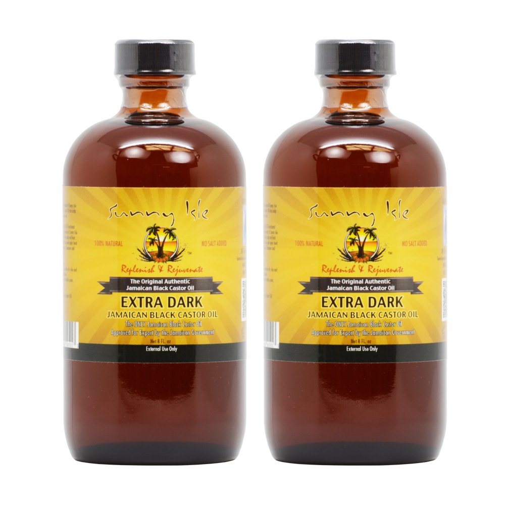 Sunny Isle Jamaican Black Castor Oil Extra Dark – Pack of 2 with Applicator (8 oz each)
