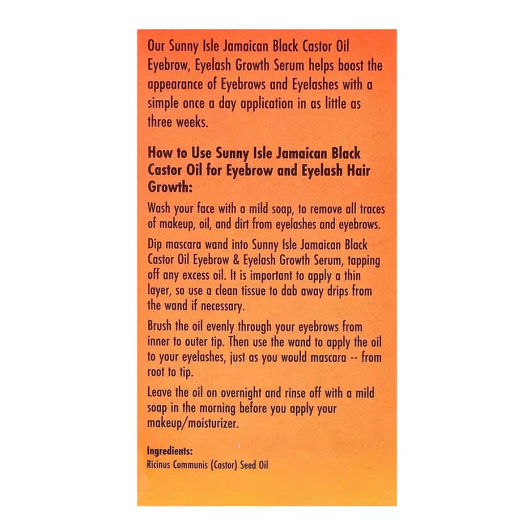 Sunny Isle Jamaican Black Castor Oil Eyelash & Eyebrow Growth Serum (Pack of 2)