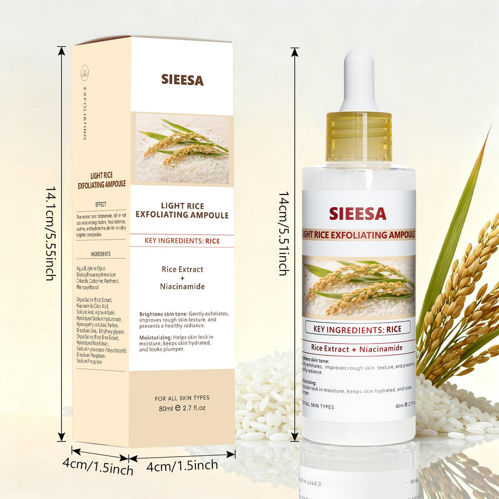 Sunohyesla Rice Peel Shot Glow Duo – White & Black Rice Exfoliant for Gentle Pore Cleansing
