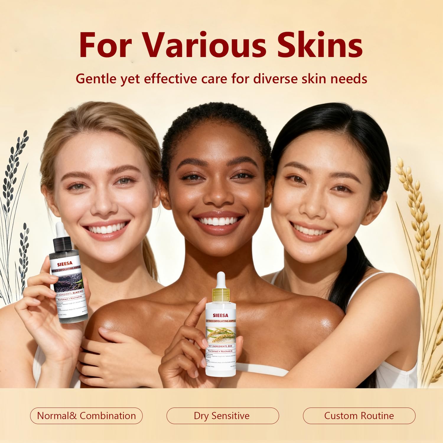 Sunohyesla Rice Peel Shot Glow Duo – White & Black Rice Exfoliant for Gentle Pore Cleansing