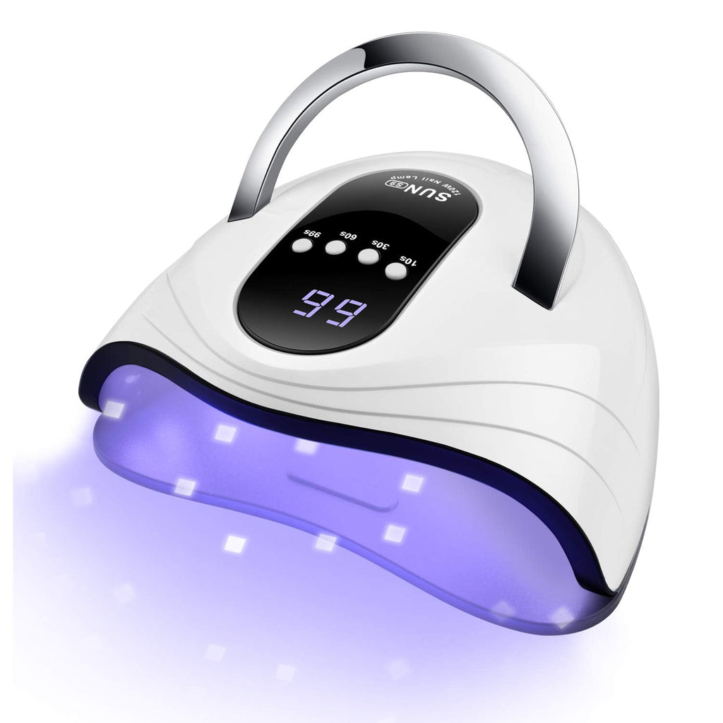 Sunrich 120W UV Gel Nail Lamp – Fast Cure, 4 Timers, Portable Handle