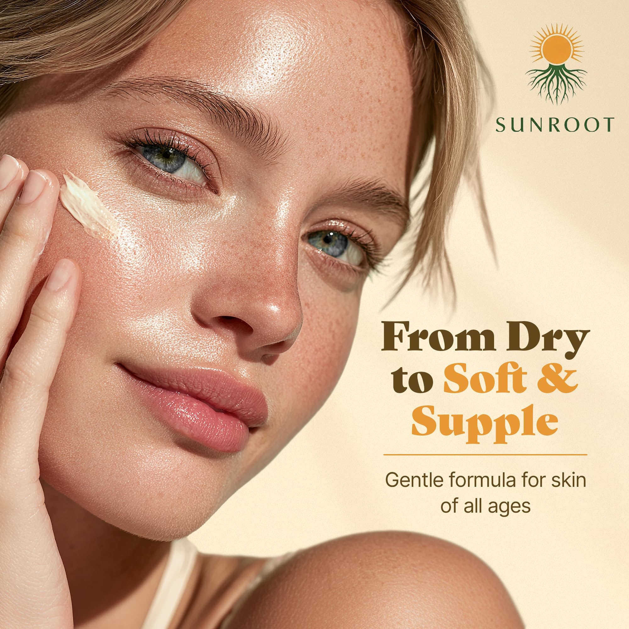 Sunroot Naturals Whipped Tallow Balm – Vanilla Orange Cream Moisturizer (2.85 oz) | Glass Jar