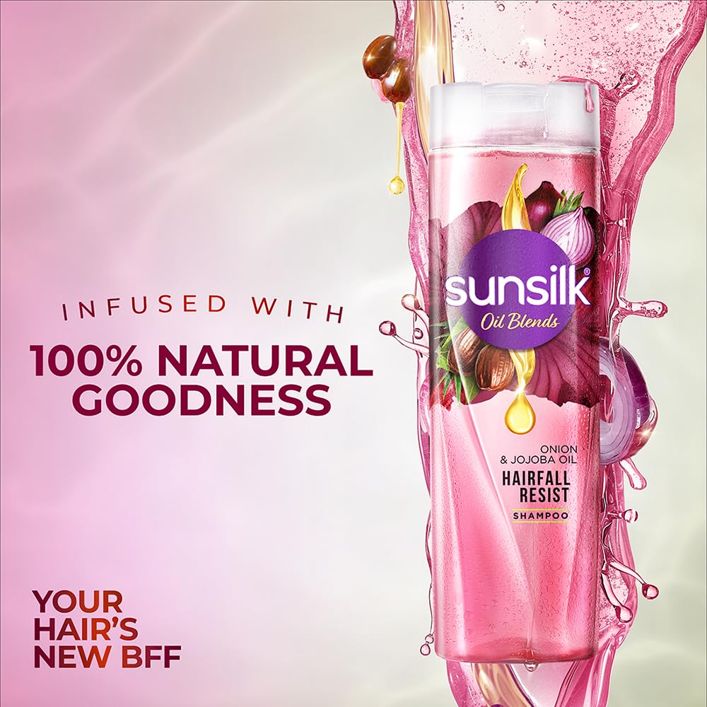 Sunsilk Onion & Jojoba Oil Shampoo - For Strong & Long Hair - 370ml
