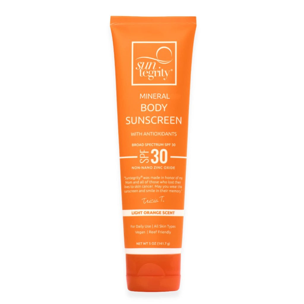 Suntegrity Mineral Body Sunscreen SPF 30, 5 oz – 20% Non-Nano Zinc Oxide, Chemical-Free