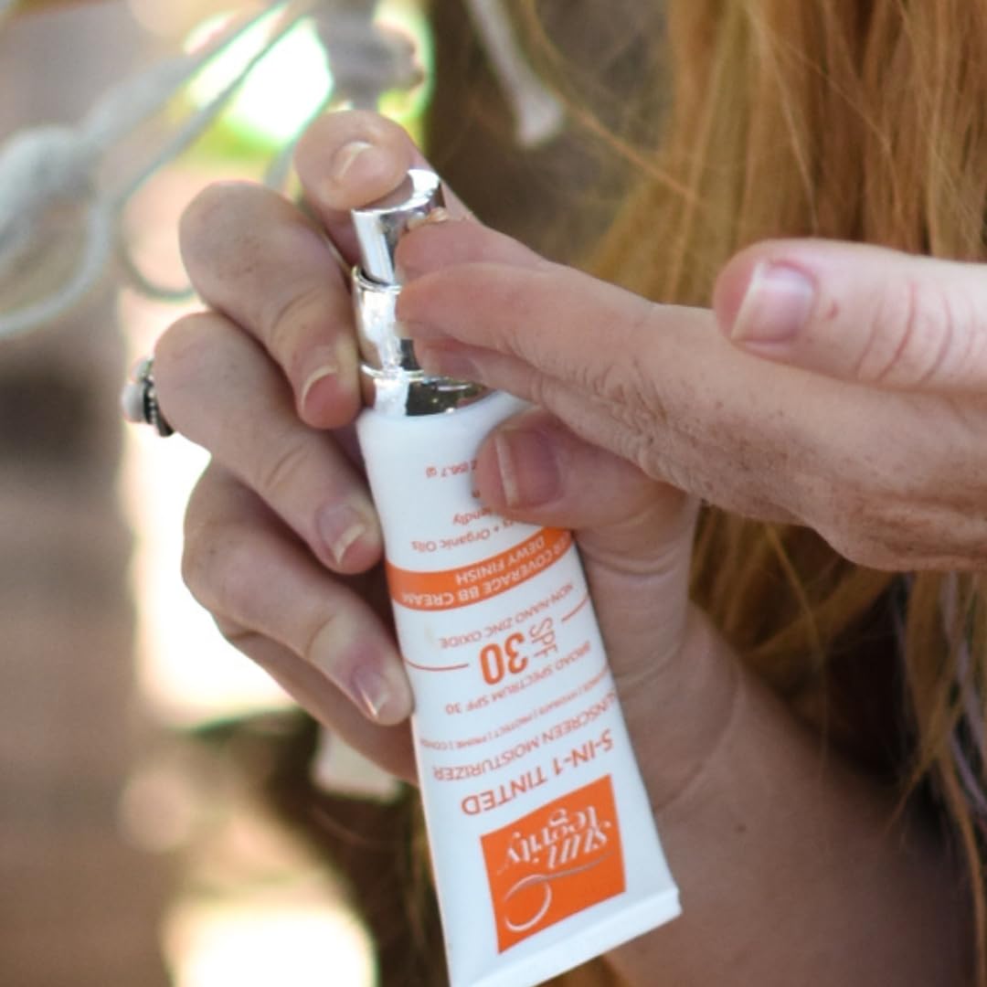Suntegrity Tinted 5 in 1 Mineral Sunscreen SPF 30 for Face - Light | Physical UVA/UVB Protection | Safe for Sensitive Skin