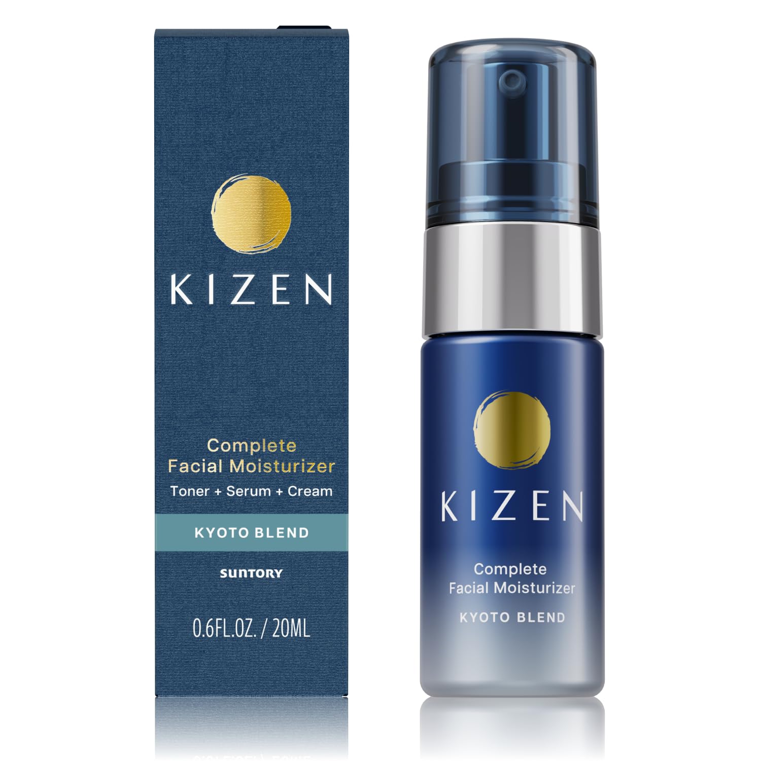 SUNTORY WELLNESS All-in-One Face Moisturizer for Men | Kyoto Blend with Oak Extract | 0.68 oz / 20 ml