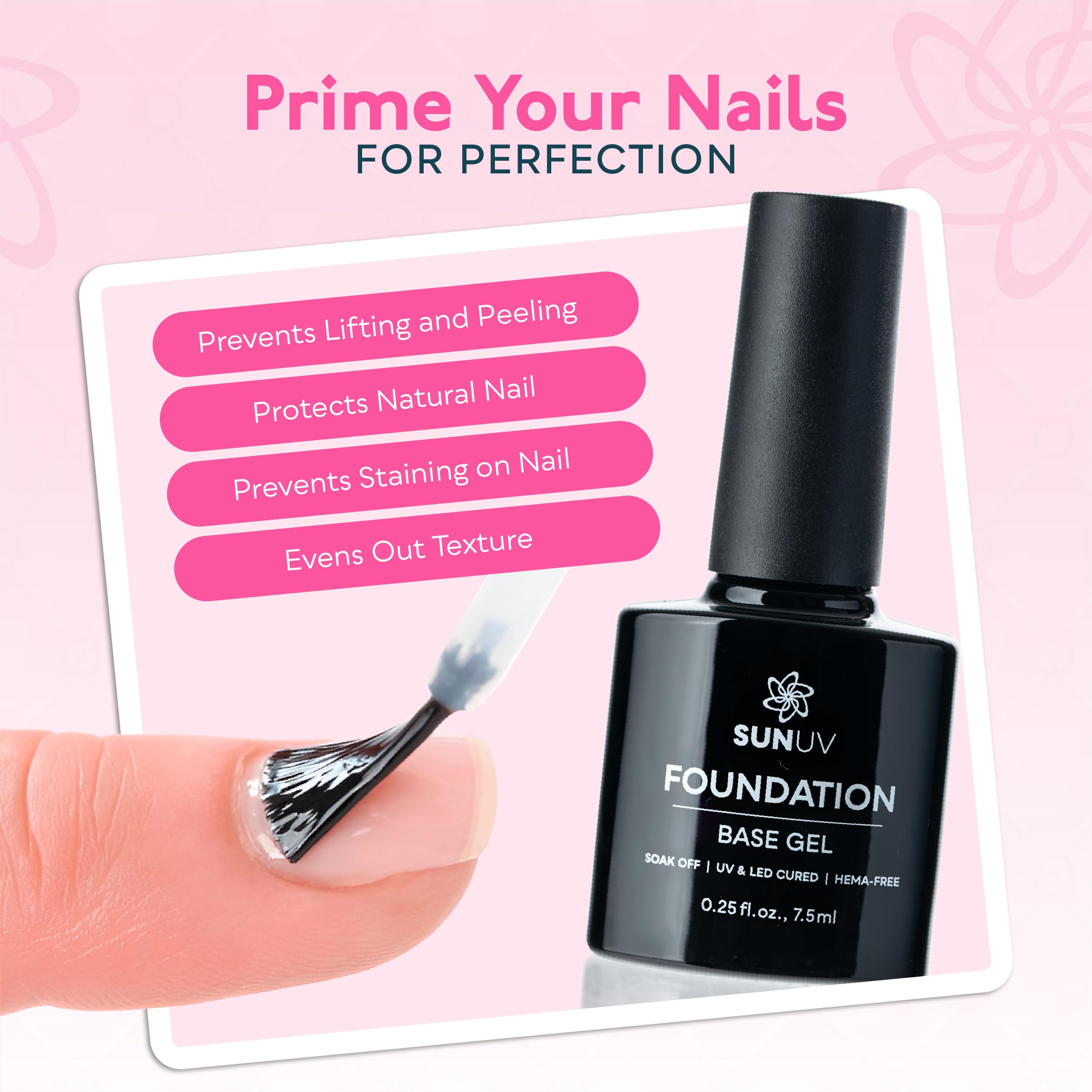 SUNUV 16-Color Gel Nail Polish Kit with Base & Top Coat | Long-Lasting, Cruelty-Free