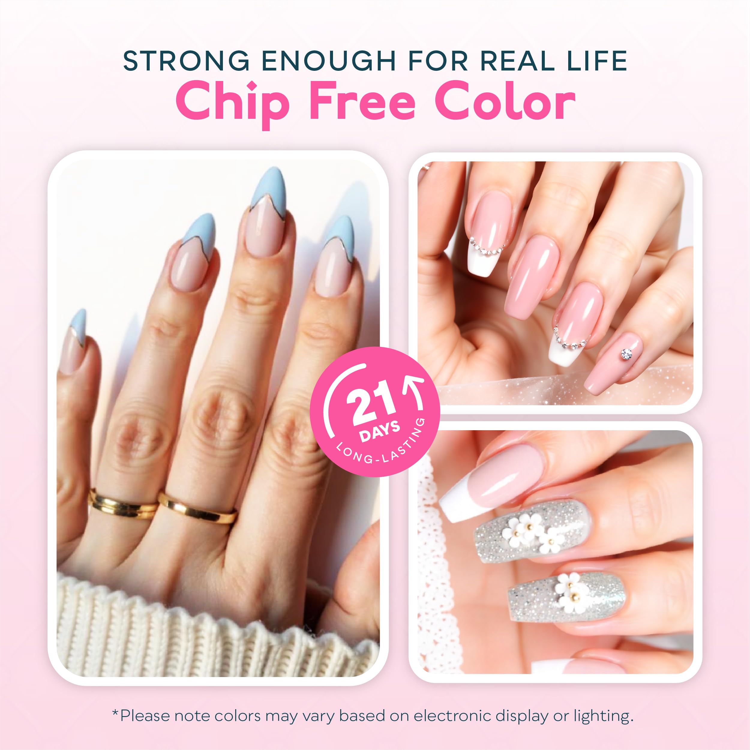 SUNUV 16-Color Gel Nail Polish Kit with Base & Top Coat | Long-Lasting, Cruelty-Free