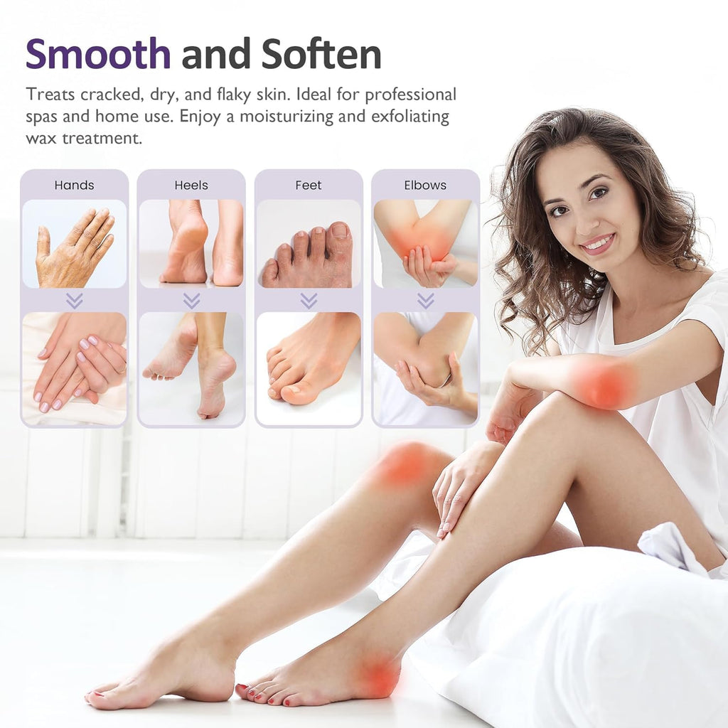 SUNVIVI Paraffin Wax Machine for Hands & Feet - 4000ml Large Capacity, Auto Keep-Warm, 8 Refills
