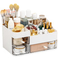 SuoXing White Makeup Organizer – Large Vanity Storage with Drawers
