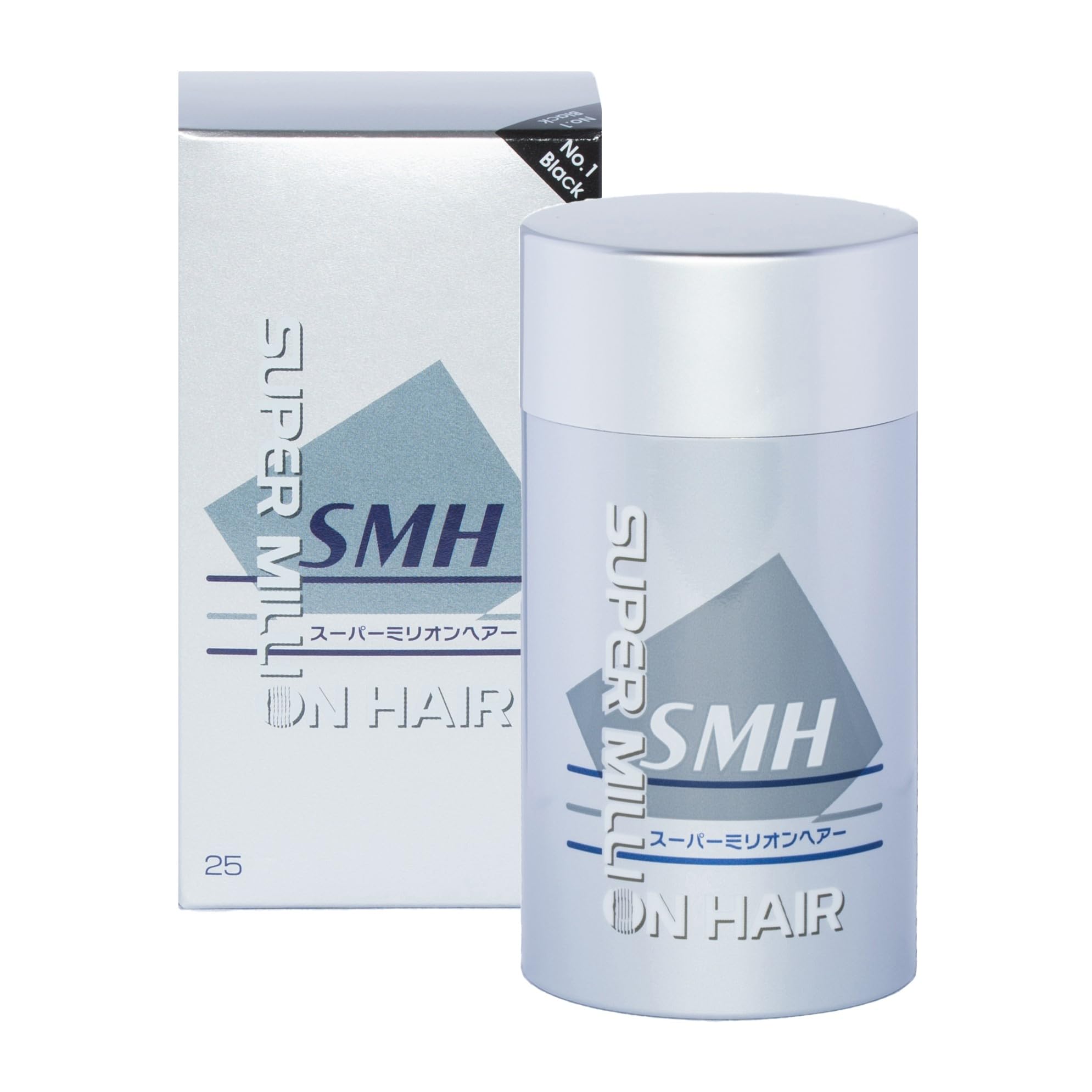 Super Million Hair SMH Hair Fibers – Made in Japan, Instant Concealment for Thinning Hair (25g, Black)