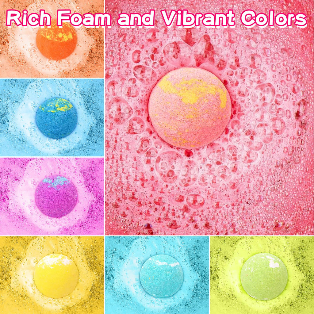 SUPERGFS Princess Inside Bath Bombs for Kids – Organic Colorful Bubbles with Jewelry Surprise