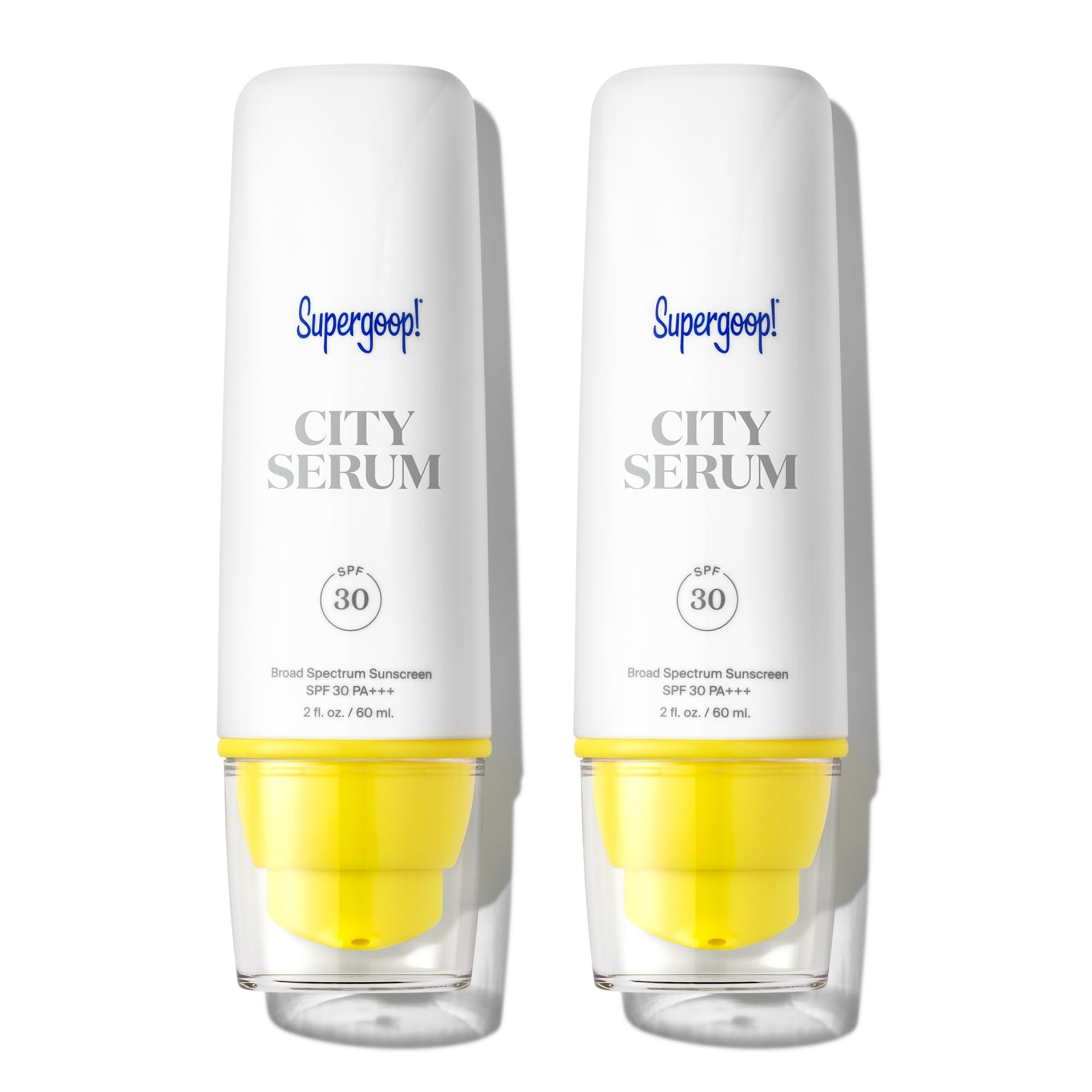 Supergoop! City Serum SPF 30 PA+++ – 2 fl oz x 2 Pack – Lightweight Anti-Aging Daily Moisturizer for Face