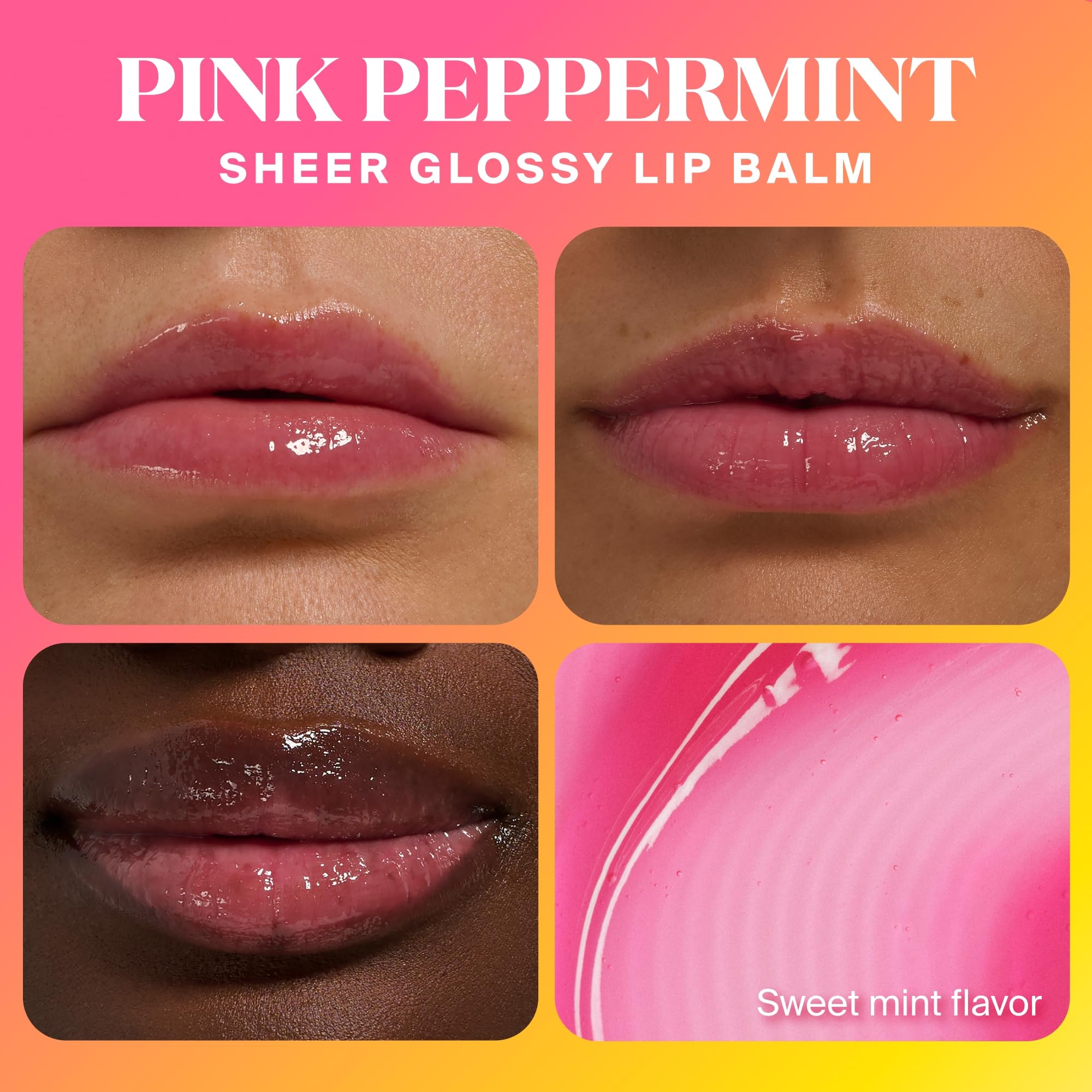 Supergoop! Glow Gloss SPF 40 Lip Balm – Pink Peppermint, High-Shine Non-Sticky Finish, 2 Pack