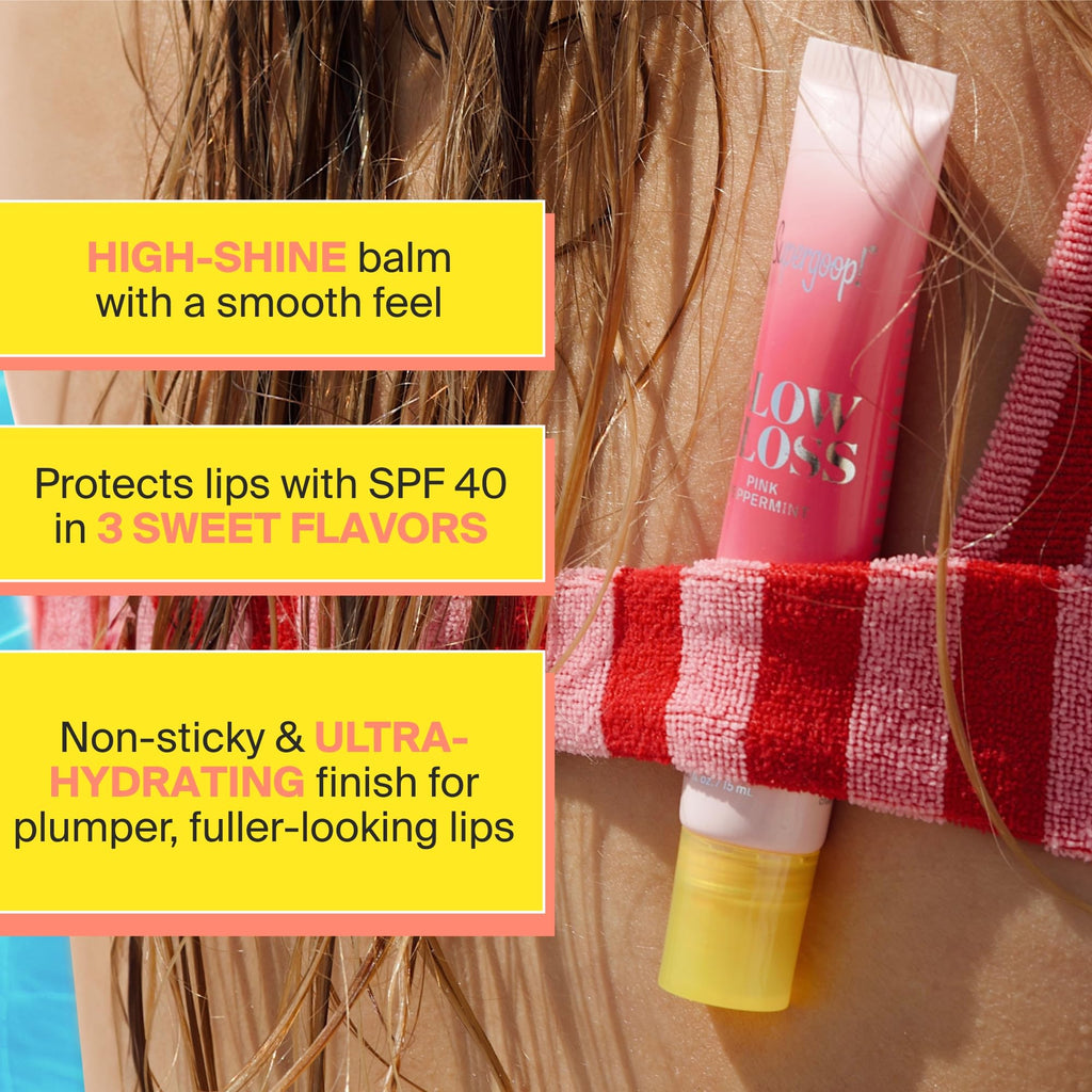 Supergoop! Glow Gloss SPF 40 Lip Balm – Strawberry Spritz, Sheer Coral Tint