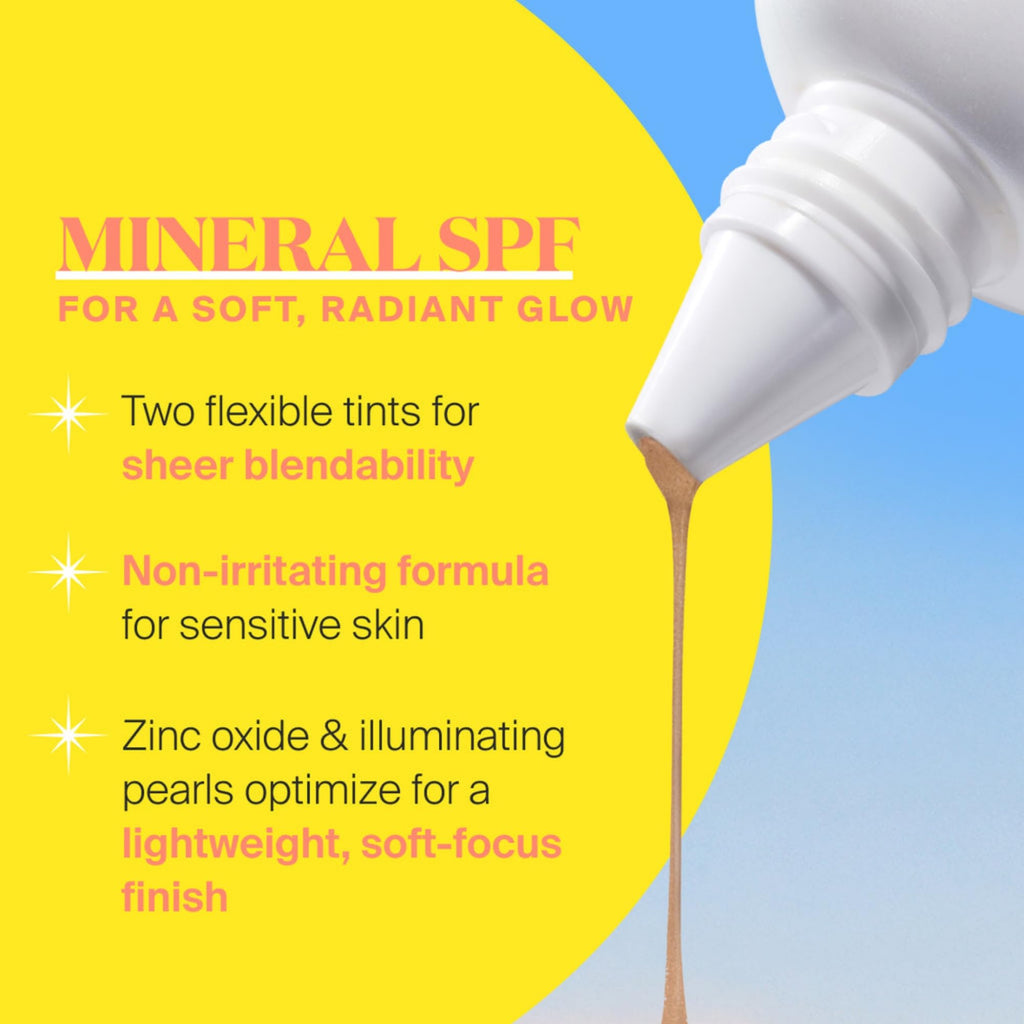 Supergoop! Glowscreen Soft-Radiance Drops SPF 40 Sunrise – Mineral Glow & Blur