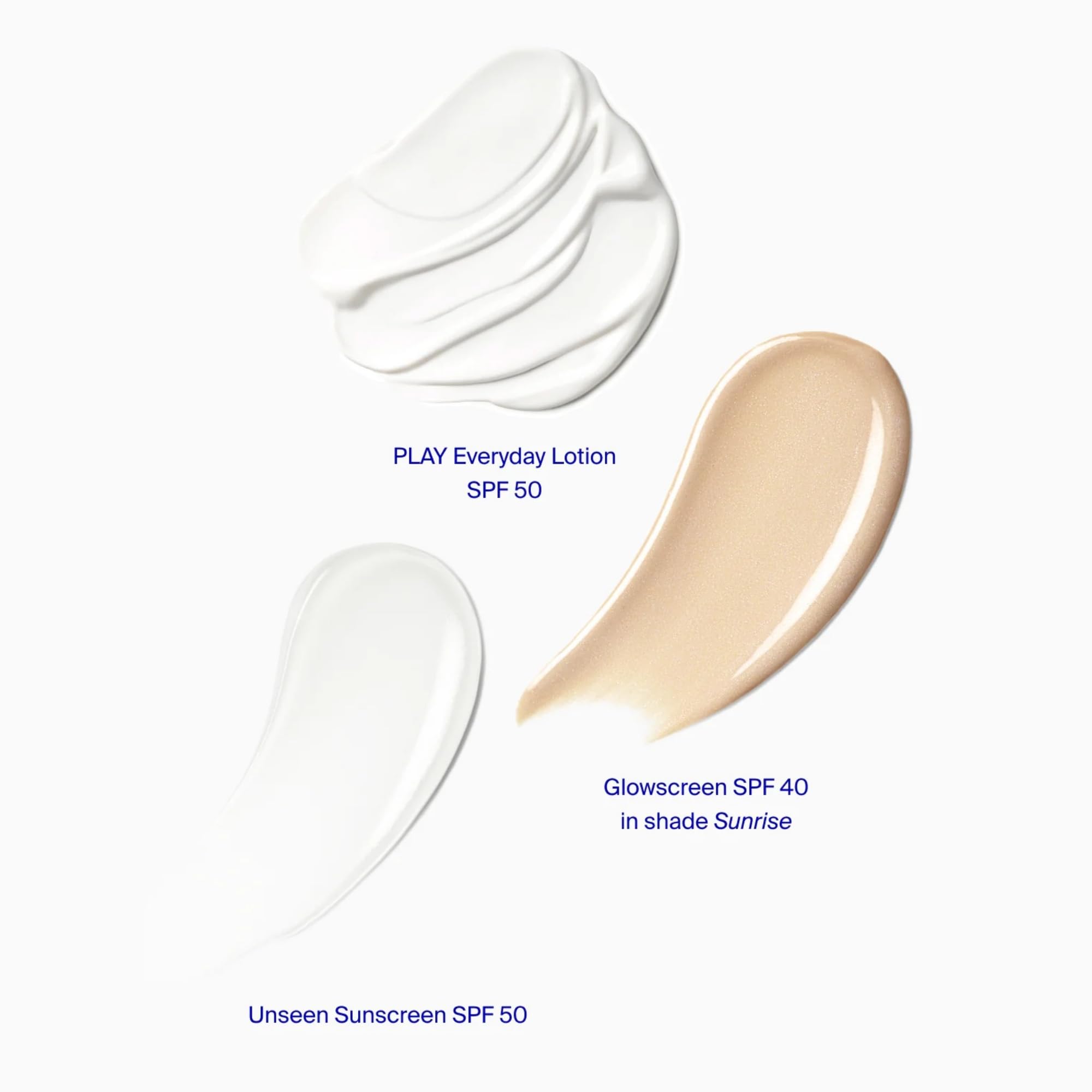 Supergoop! PLAY Everyday SPF 50 Lotion + Unseen Sunscreen + Glowscreen SPF 40 Bundle for Sensitive Skin
