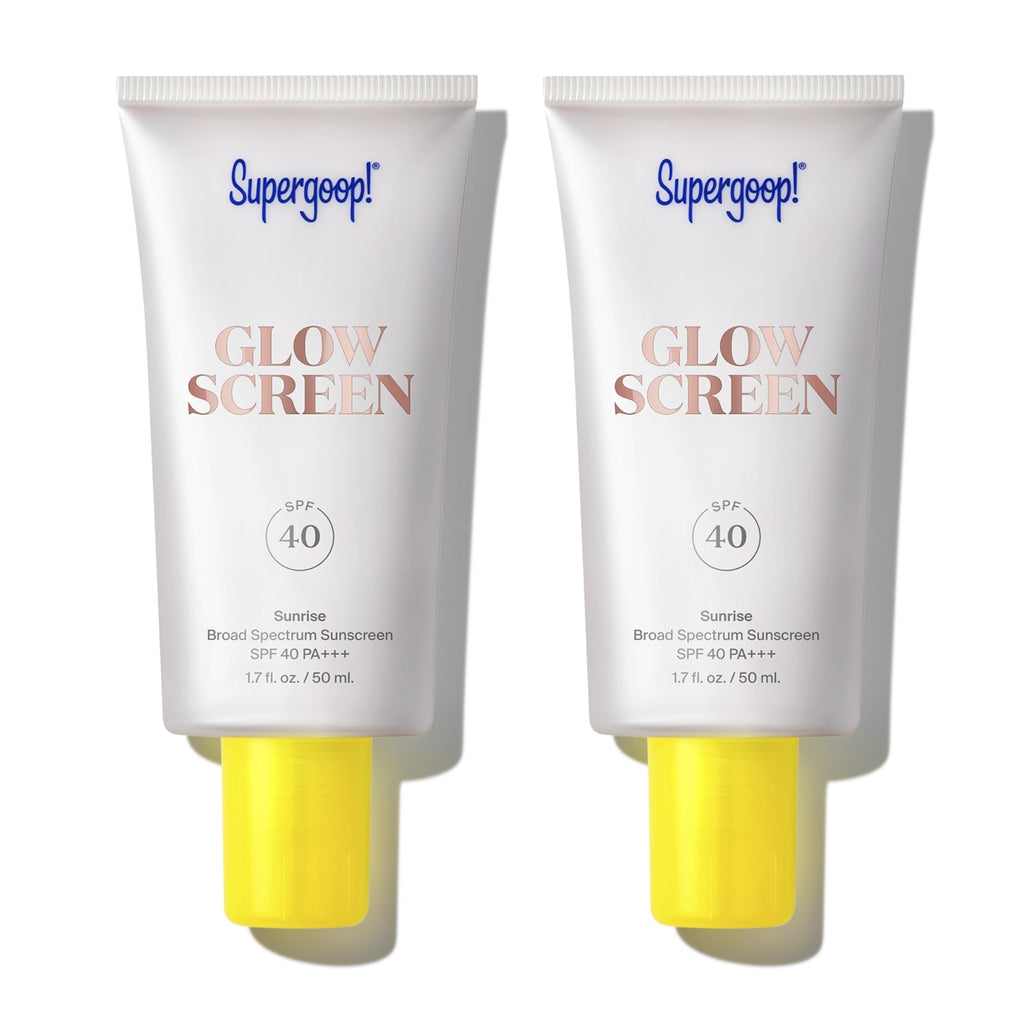 Supergoop! Glowscreen SPF 40 Sunrise – 1.7 fl oz x2 Pack | Hydrating Tint & Primer
