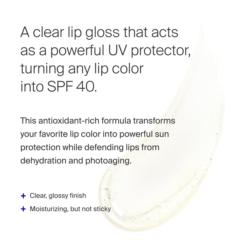 Supergoop Lipscreen Shine SPF 40 – Pack of 2 Clear Lip Gloss with Grape Seed Oil