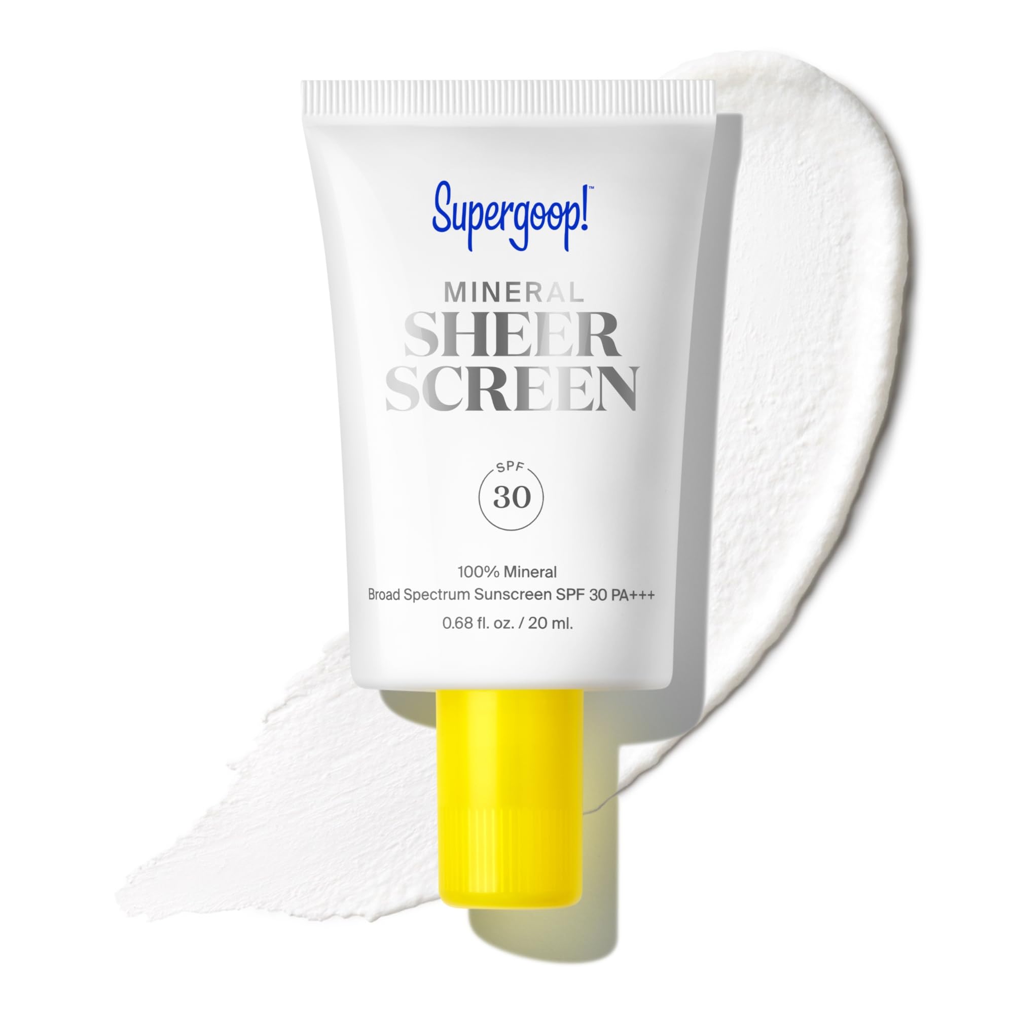 Supergoop! Mineral Sheerscreen SPF 30 PA+++ – Mineral Sunscreen & Primer, Satin Finish