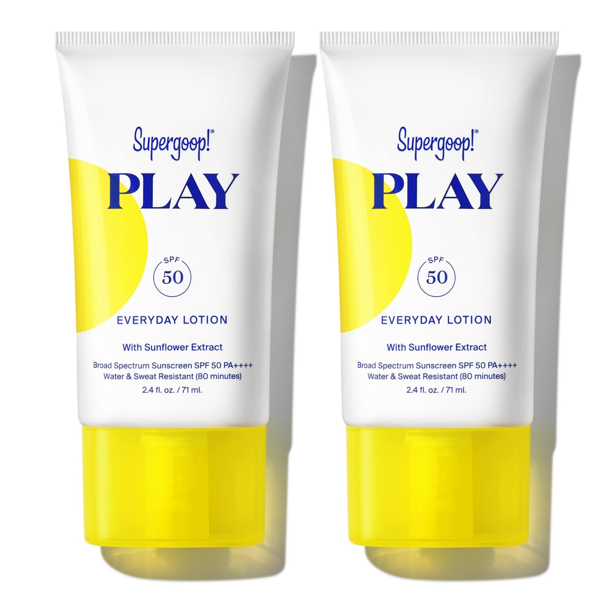 Supergoop! PLAY Everyday Lotion SPF 50 – Broad Spectrum Sunscreen for Face & Body | 2-Pack