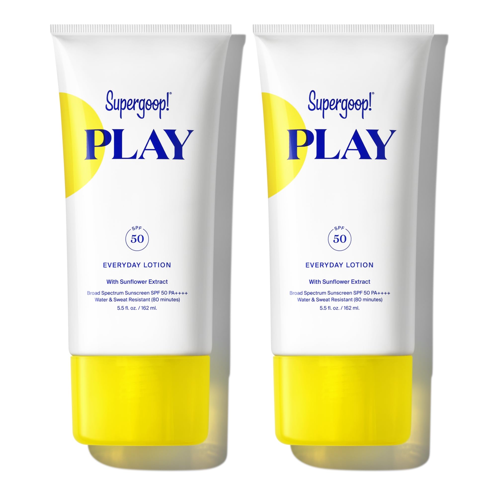 Supergoop! PLAY Everyday Lotion SPF 50 – Broad Spectrum Sunscreen for Face & Body | 2 Pack, 5.5 fl oz