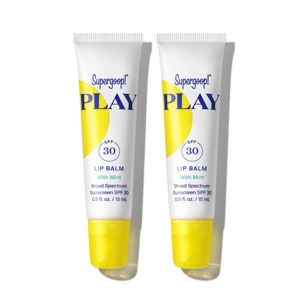 Supergoop! PLAY Lip Balm SPF 30 Mint – 0.5 fl oz Pack of 2 | Hydrating Lip SPF with Honey, Shea Butter & Sunflower Seed Oil