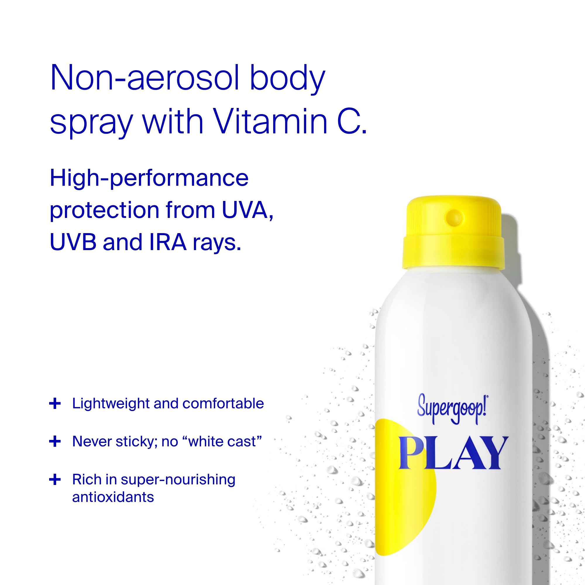 Supergoop! PLAY SPF 30 Antioxidant Body Mist with Vitamin C – 6 fl oz Pack of 2 | Broad Spectrum Sunscreen Spray