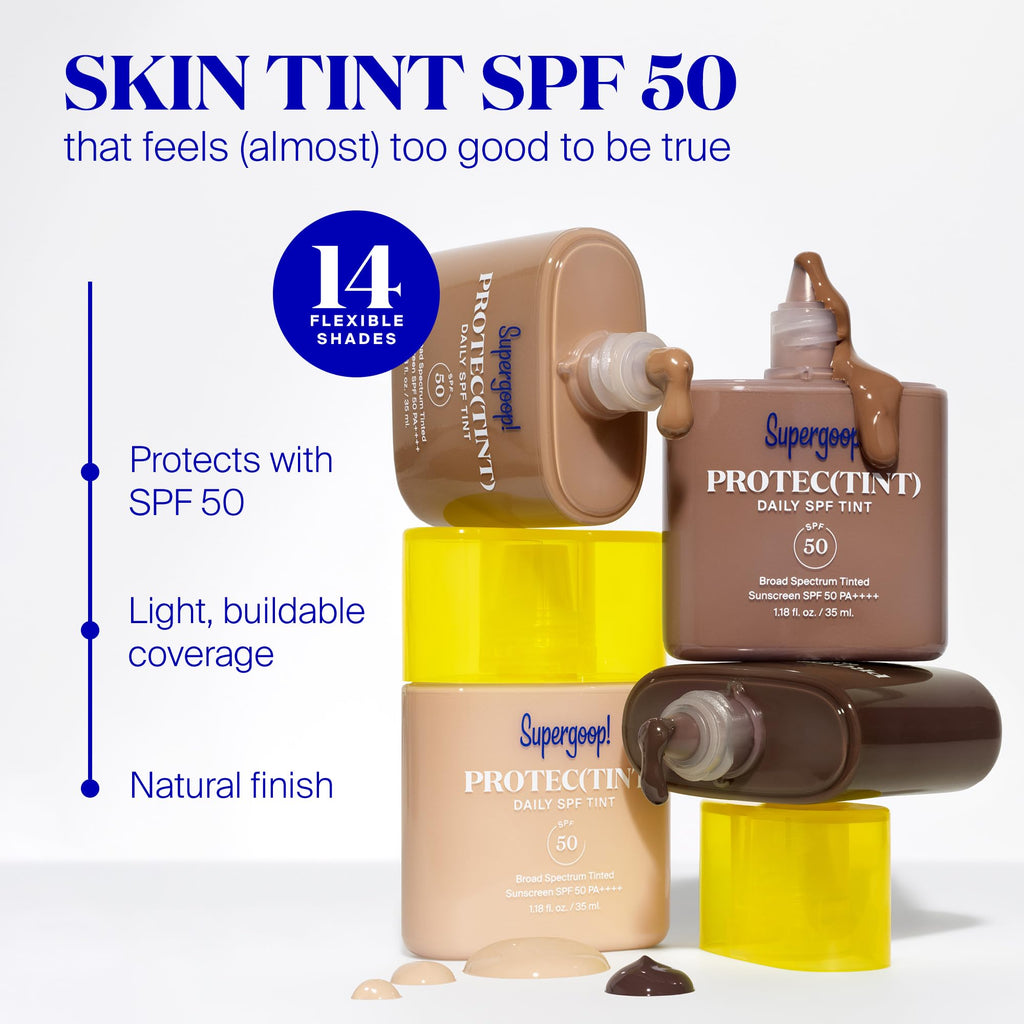 Protec(tint) Daily Skin Tint SPF 50 - Light 46N | Buildable Coverage & Natural Finish | Supergoop!