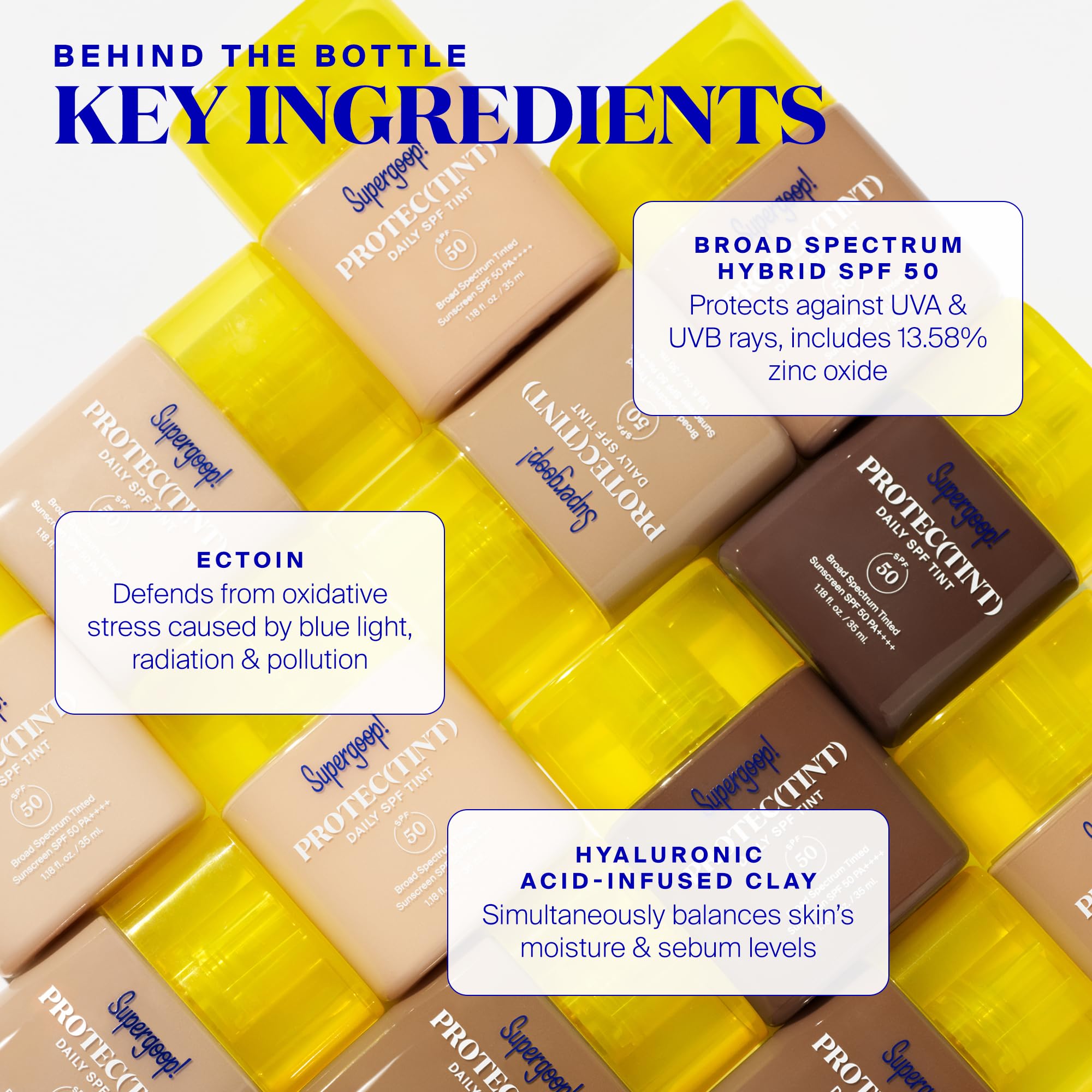 Supergoop! Protec(tint) Daily Skin Tint SPF 50 - 34C Light | Buildable Coverage & Natural Finish