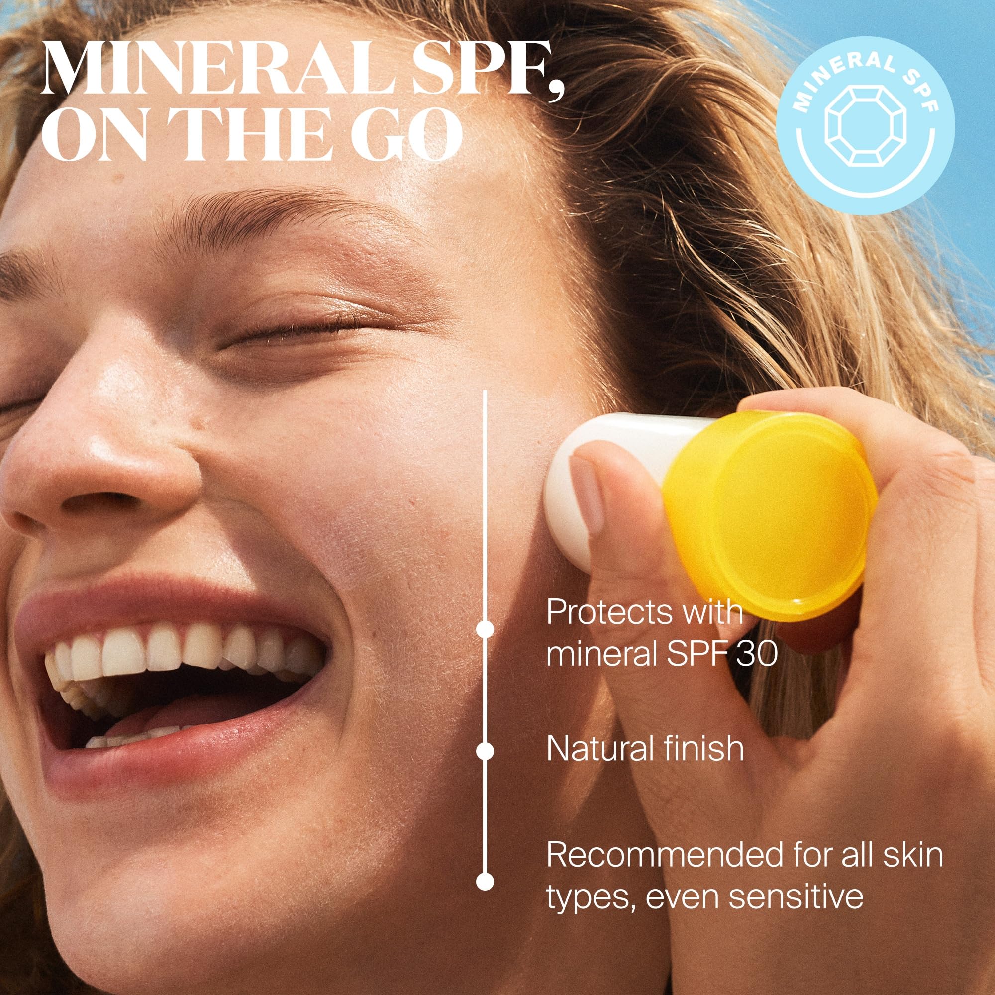 Supergoop! Mineral Sheer Stick SPF 30 — Mineral Sunscreen for Face & Body, Broad Spectrum, Natural Finish