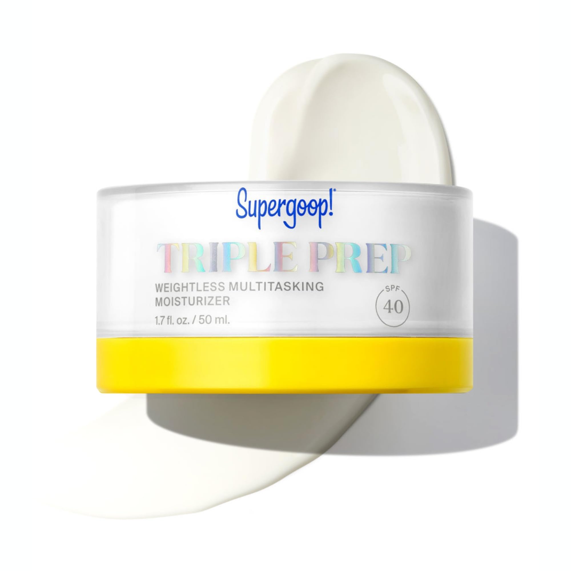 Supergoop! Triple Prep Weightless Multitasking Moisturizer SPF 40 for Normal to Oily Skin – 1.7 fl oz