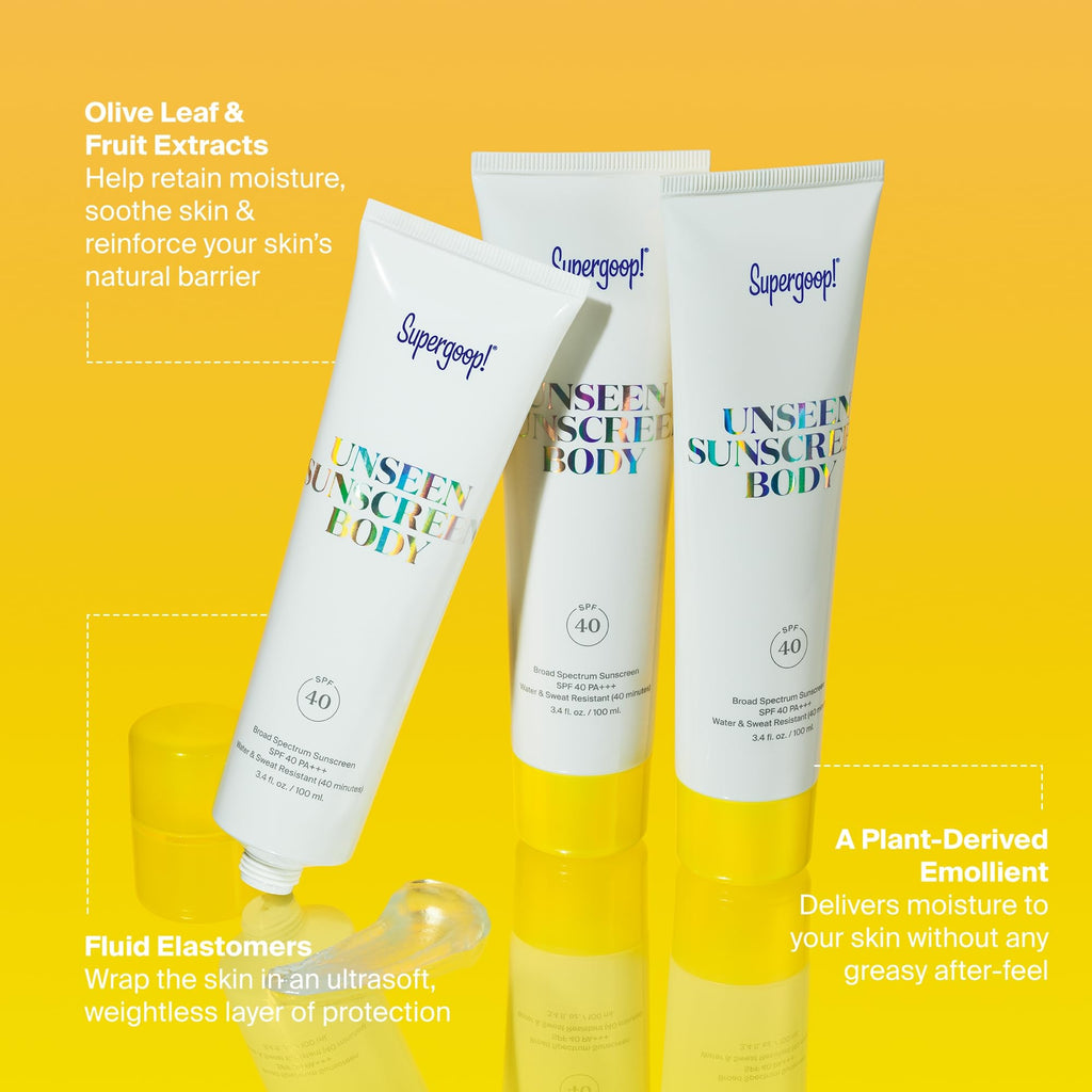 Supergoop! Unseen Sunscreen SPF 50 for Face + Body SPF 40 Bundle