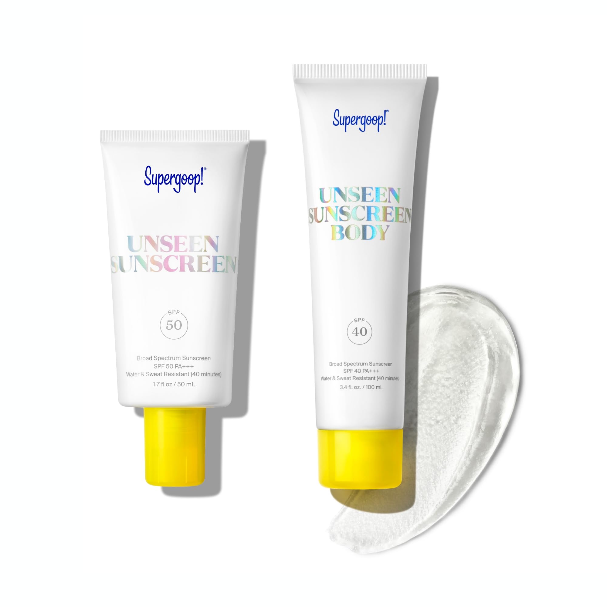 Supergoop! Unseen Sunscreen SPF 50 for Face + Body SPF 40 Bundle