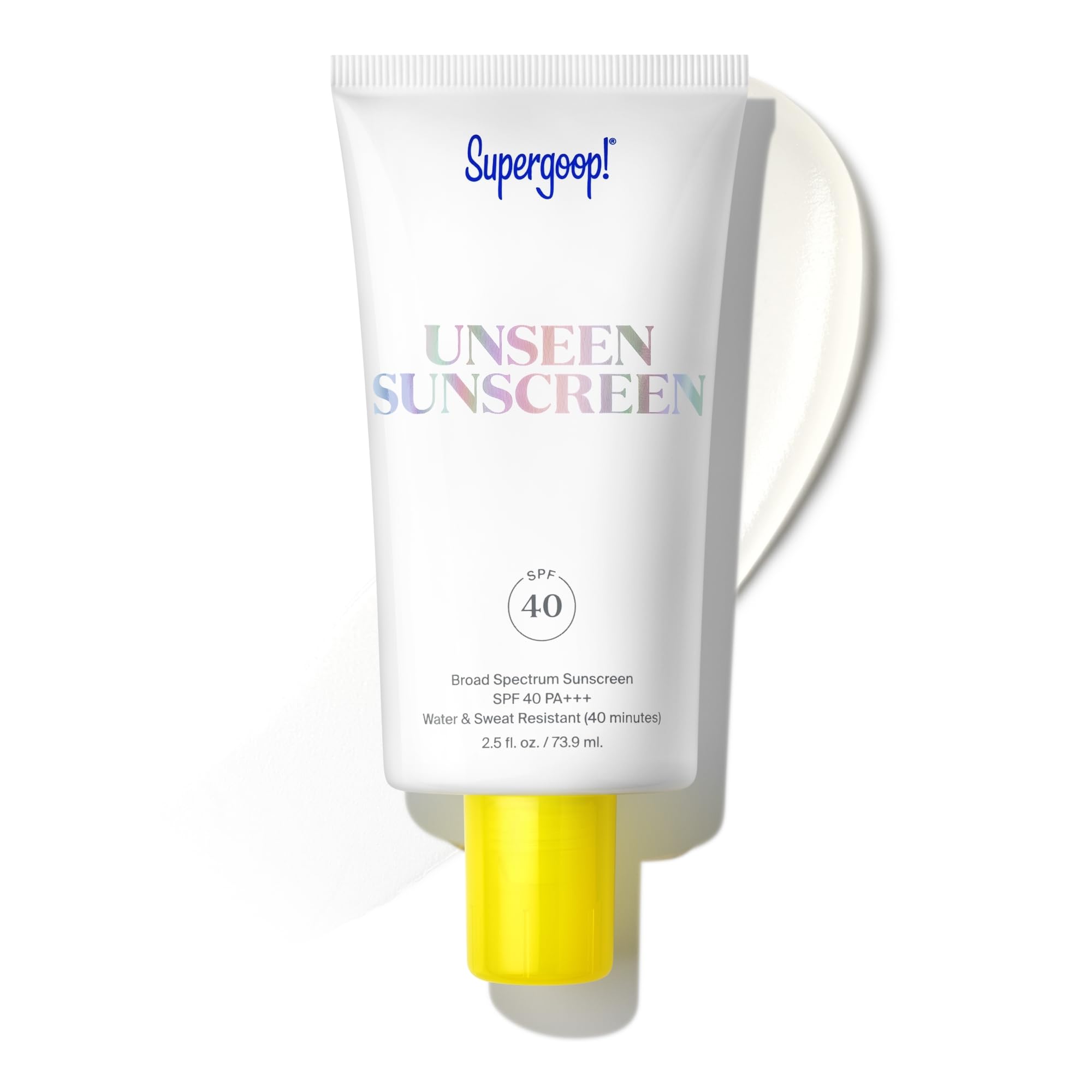 Supergoop! Unseen Sunscreen SPF 40 – Clear, Weightless Sunscreen + Makeup-Gripping Primer