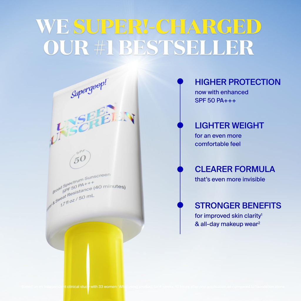Supergoop! Unseen Sunscreen SPF 50 + PLAY Antioxidant Body Mist SPF 50 Bundle