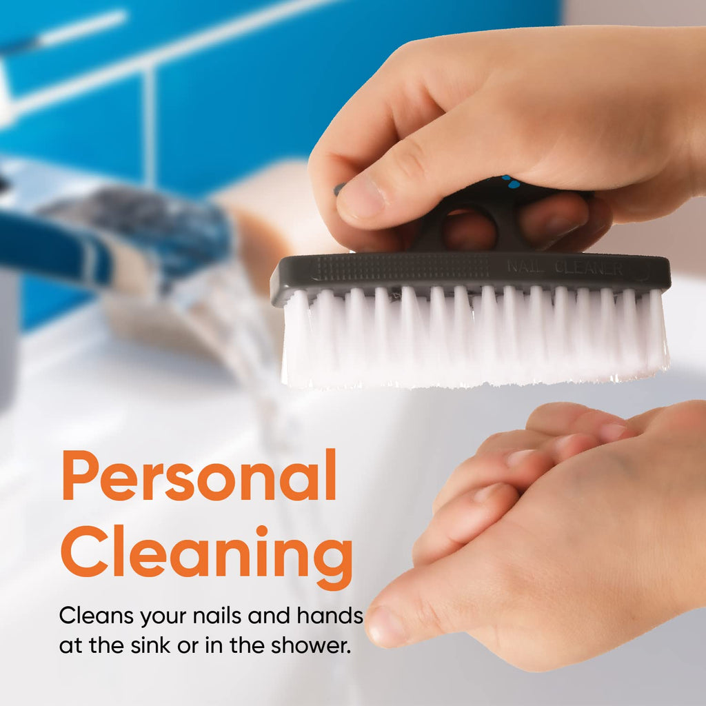 Superio Nail Scrubber Brush – All-Purpose Stiff Cleaning Brush, 12-Pack