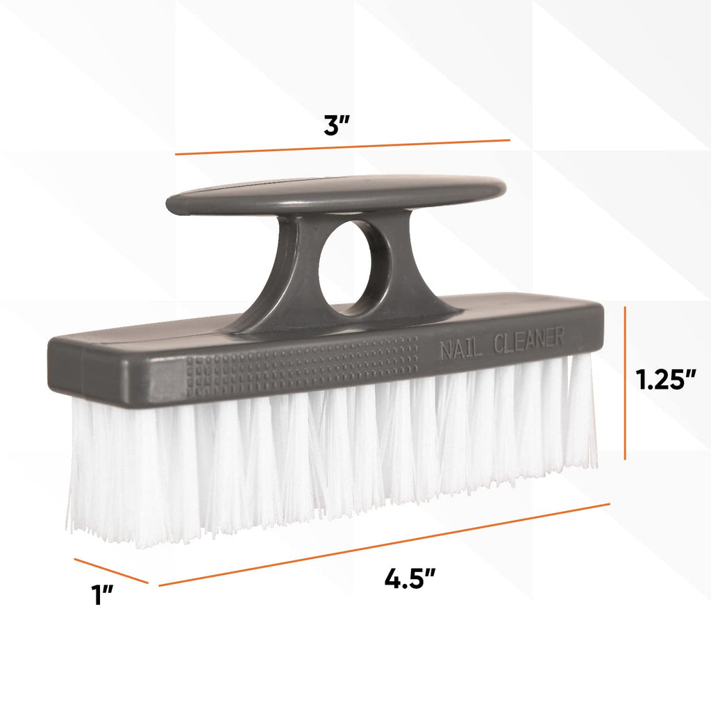Superio Nail Scrubber Brush – All-Purpose Stiff Cleaning Brush, 12-Pack