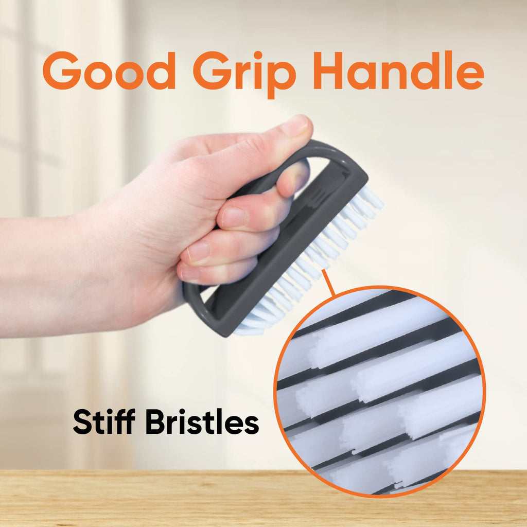 Superio Stiff Nail Brush with Handle – 12 Pack