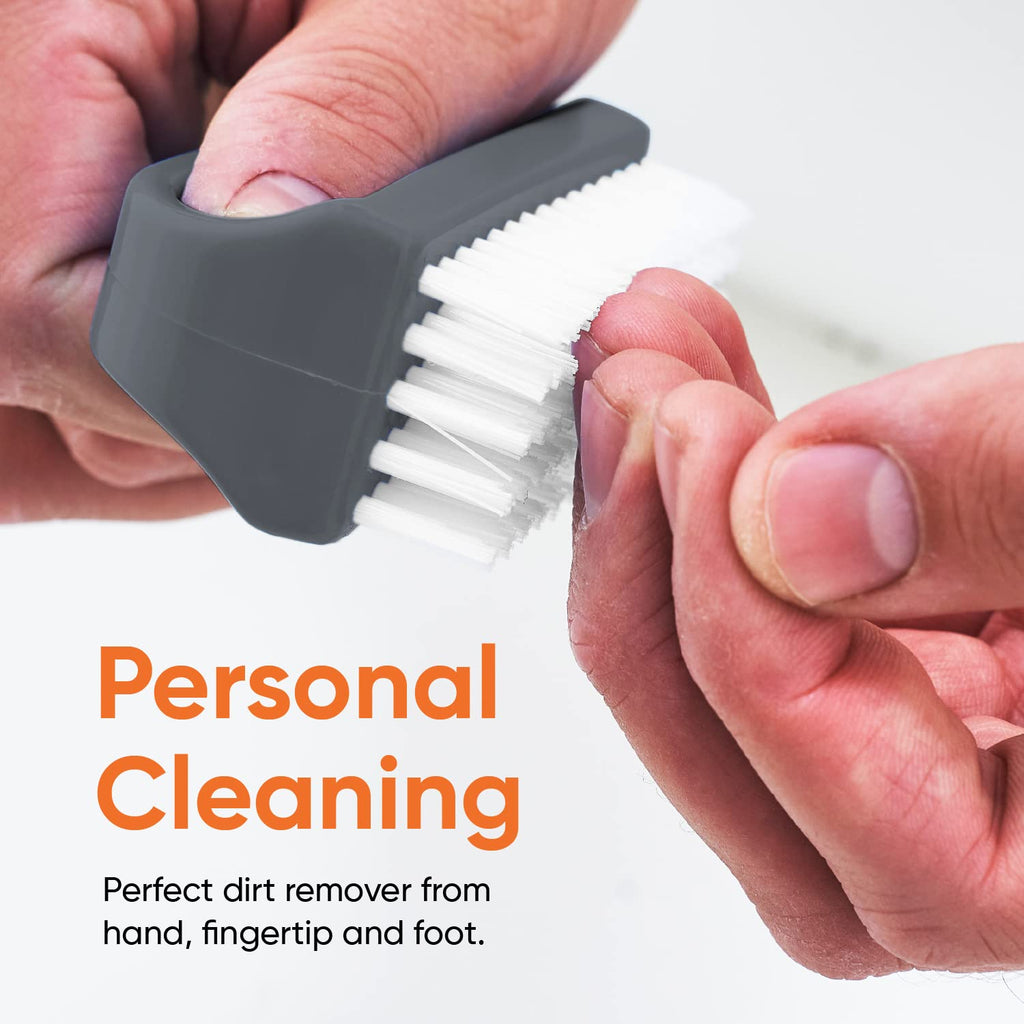 Superio Stiff Nail Brush with Handle – 12 Pack