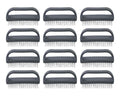Superio Stiff Nail Brush with Handle – 12 Pack