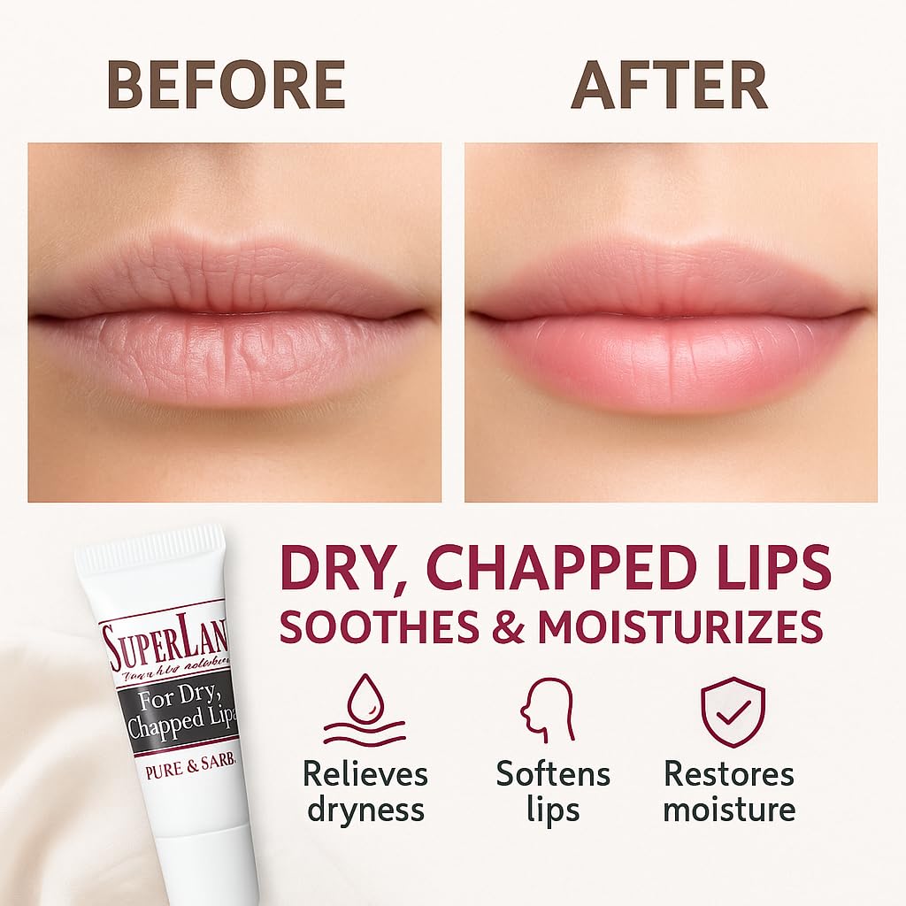 Superlan Organic Lanolin Lip Balm – Deep Hydration for Dry Lips