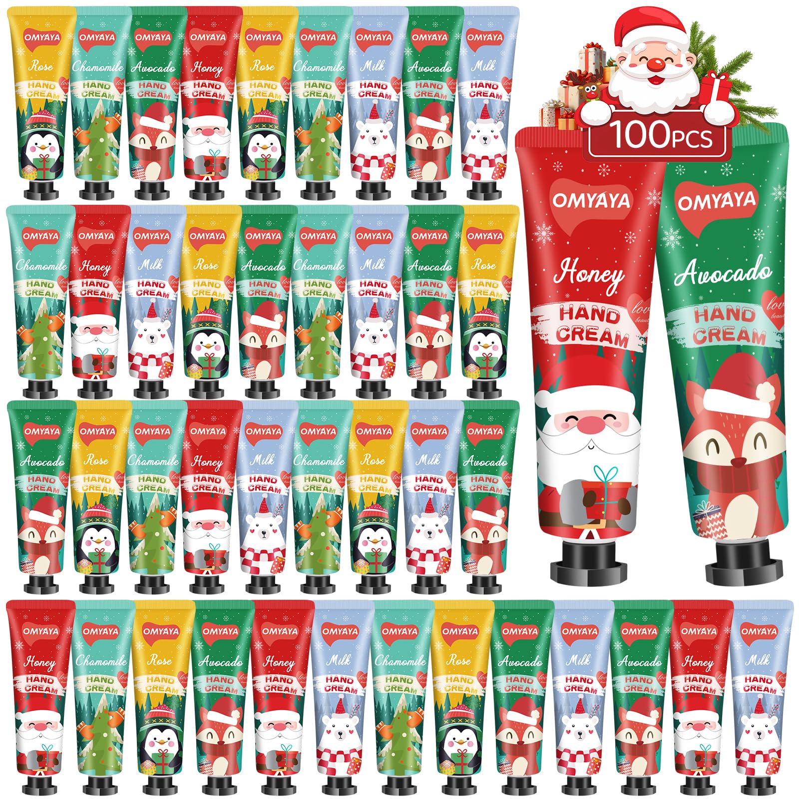 SUPERSUN 100 Pack Hand Cream Gifts – 20ml Travel Size, 5 Scents, Stocking Stuffers