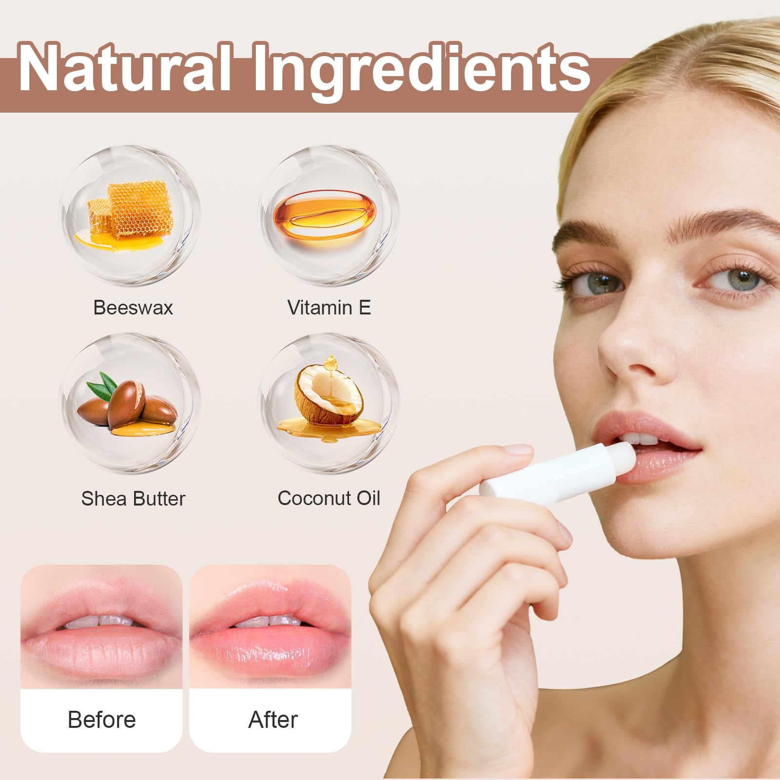 SUPERSUN Lip Balm Bulk 50 Pack – Unlabeled Tubes, 5 Flavors, Gift & Event Favors