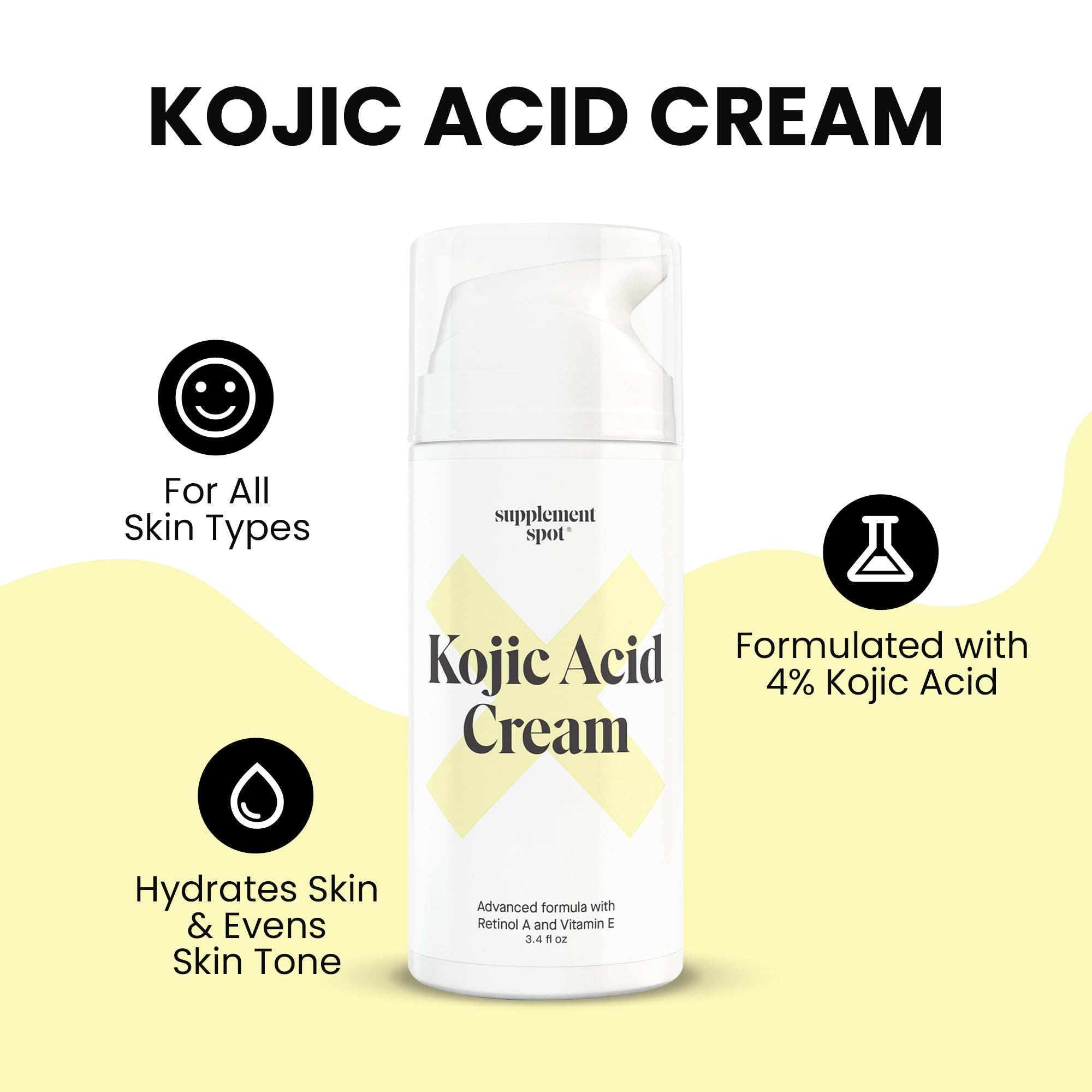 Supplement Spot Kojic Acid Cream – Dark Spots, Retinol A & Vitamin E