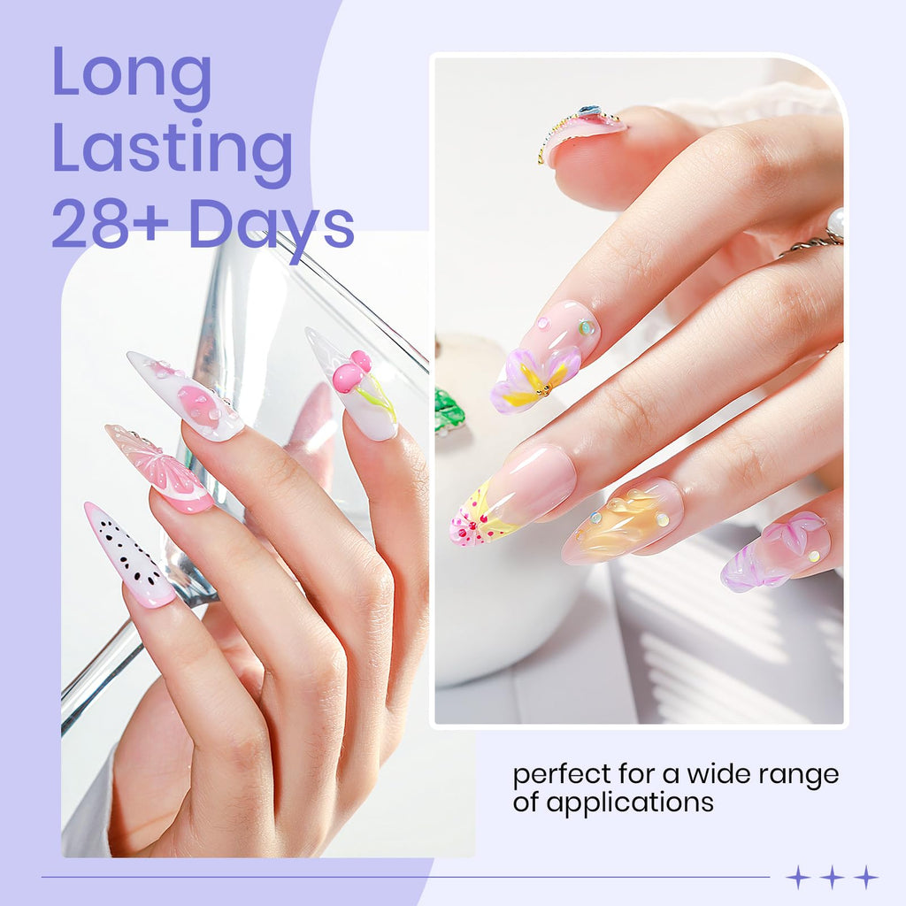 SUPWEE 3D Nail Gel 60G – Clear Builder Gel for Nails, Non-Stick & Long-Lasting