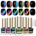 SUPWEE 9D Magnetic Cat Eye Nail Polish Set - Quick Dry Non Gel 6-Piece Kit