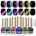 SUPWEE 9D Magnetic Cat Eye Nail Polish Set – Quick-Dry, No UV Lamp, High Gloss