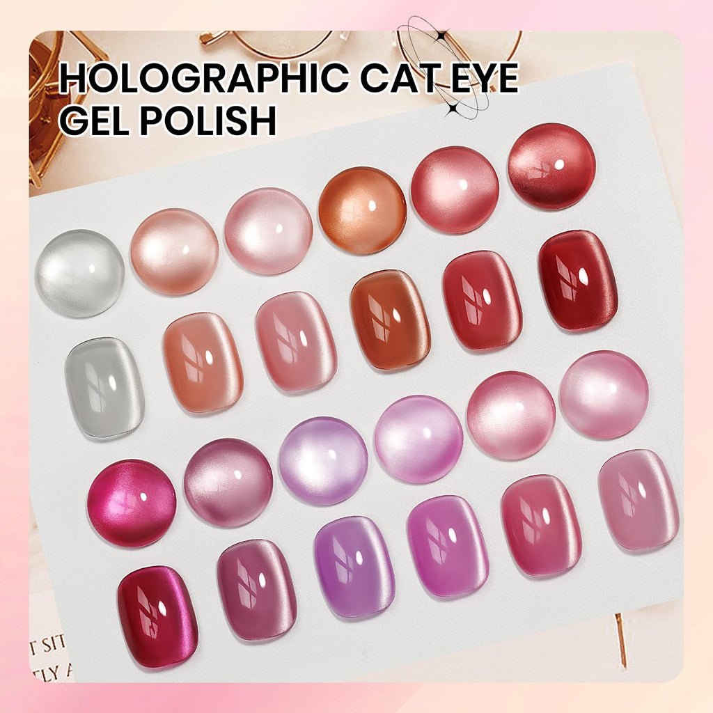 SUPWEE 12 Colors Magnetic Cat Eye Gel Polish Moonlight – Soak Off UV Nail Kit